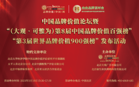 （大观·可惟为）世界品牌价值900强、中国百强